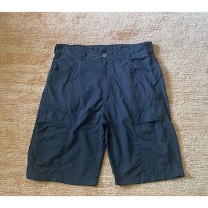 Pacific Trail Men’s Cargo Shorts Size 36 Nylon Black Outdoor Hiking Pockets